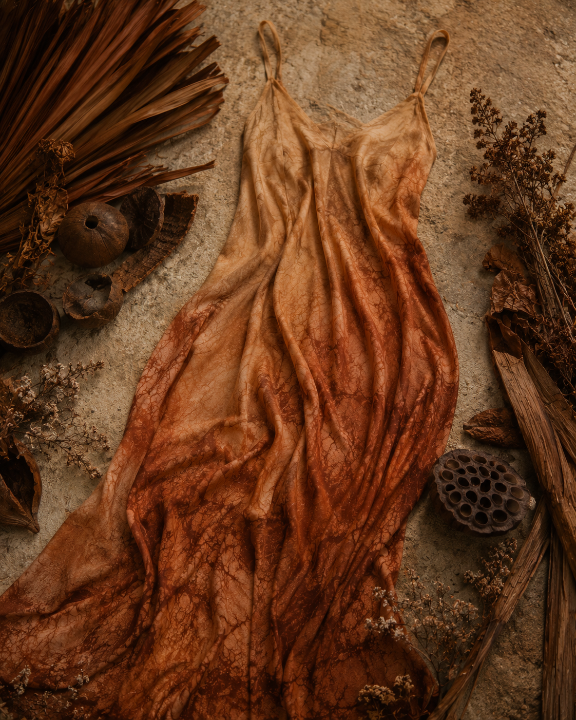 Mud-dyed silk dress, RIMMBA